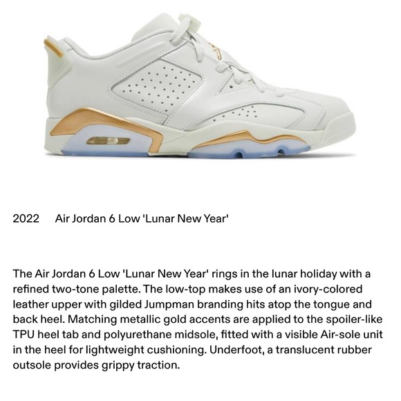 2022 Air Jordan 6 Low “Lunar New Year” - Picture 2 of 15